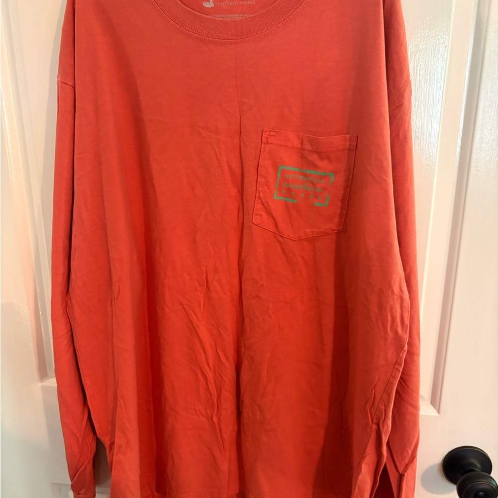 Men's Orange Long Sleeve Shirt